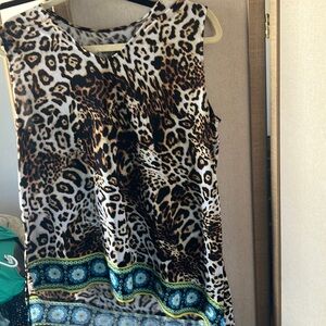 East 5th Leopard Print Sleeveless tunic large